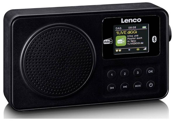 Produktbild: Lenco PDR-033BK Kofferradio DAB+, FM Schwarz
