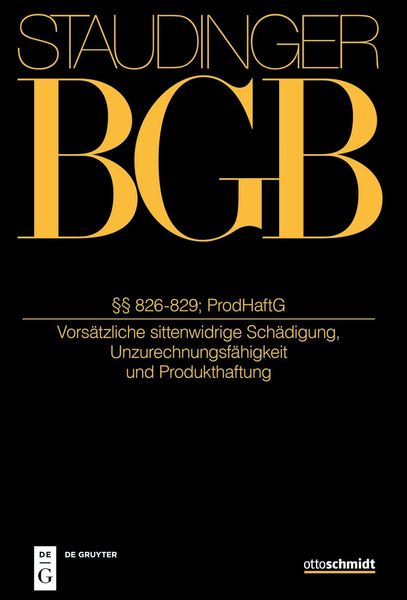 Produktbild: &sect;&sect; 826-829; ProdHaftG