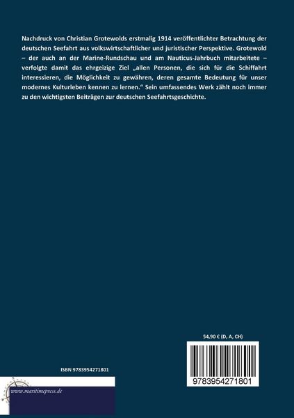 Produktbild: Die deutsche Schiffahrt in Wirtschaft und Recht