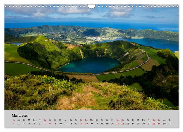 Produktbild: Azoren - S&atilde;o Miguel (Wandkalender 2026 DIN A3 quer), CALVENDO Monatskalender