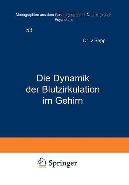 Produktbild: Die Dynamik der Blutzirkulation im Gehirn
