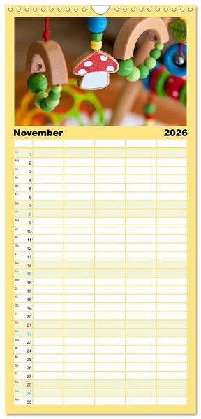 Produktbild: Familienplaner 2026 - Traumberuf - Erzieher:innen in der Kinderkrippe mit 5 Spalten (Wandkalender, 21 x 45 cm) CALVENDO