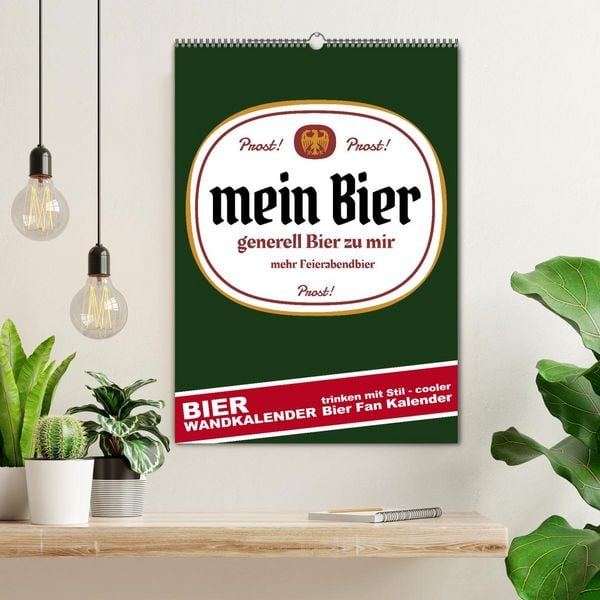 Produktbild: BIER Wandkalender -Trinken mit Stil (Wandkalender 2026 DIN A2 hoch), CALVENDO Monatskalender