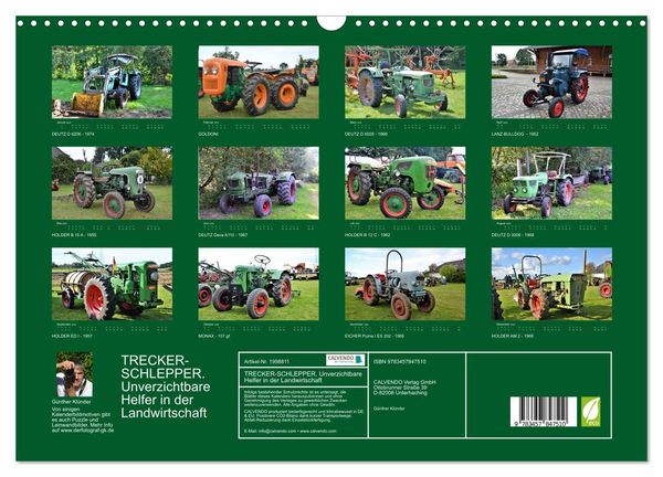 Produktbild: TRECKER-SCHLEPPER. Unverzichtbare Helfer in der Landwirtschaft (Wandkalender 2026 DIN A3 quer), CALVENDO Monatskalender