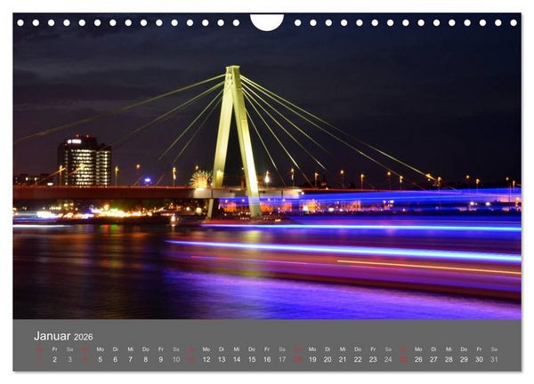 Produktbild: K&Ouml;LN BEI NACHT (Wandkalender 2026 DIN A4 quer), CALVENDO Monatskalender