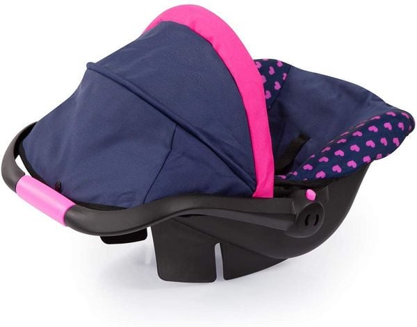 Produktbild: Bayer Design 67954AA - Puppen-Autositz Deluxe Car Seat, mit Dach, Einhorn-Motiv, blau/pink
