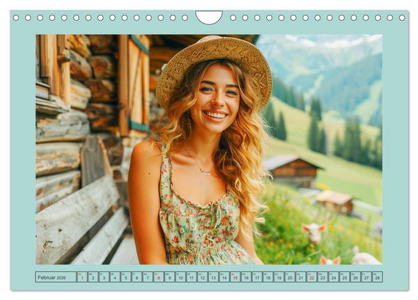 Produktbild: Almwiesenm&auml;rchen. Zauberhafte Frauen und gute Laune in den Bergen (Wandkalender 2026 DIN A4 quer), CALVENDO Monatskalender