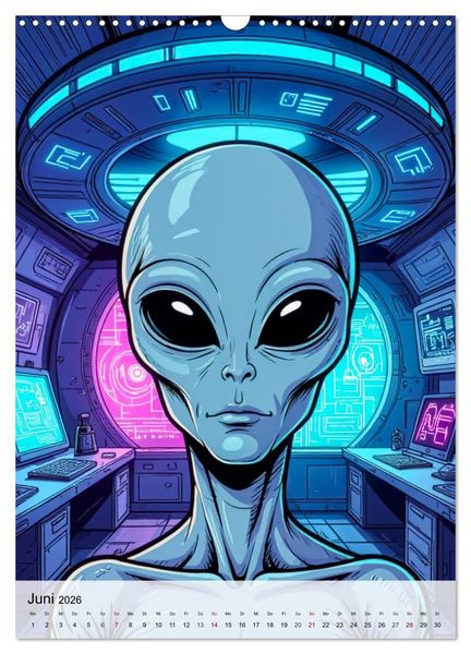 Produktbild: Wir sind nicht allein - UFO-Mythen (Wandkalender 2026 DIN A3 hoch), CALVENDO Monatskalender