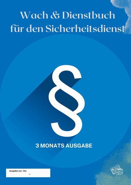 Produktbild: Wach & Dienstbuch f&uuml;r den Sicherheitsdienst