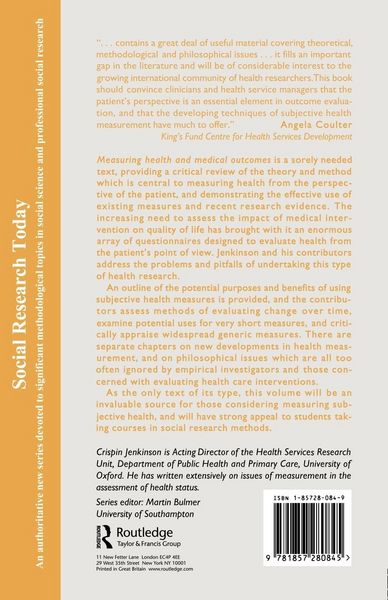 Produktbild: Measuring Health And Medical Outcomes