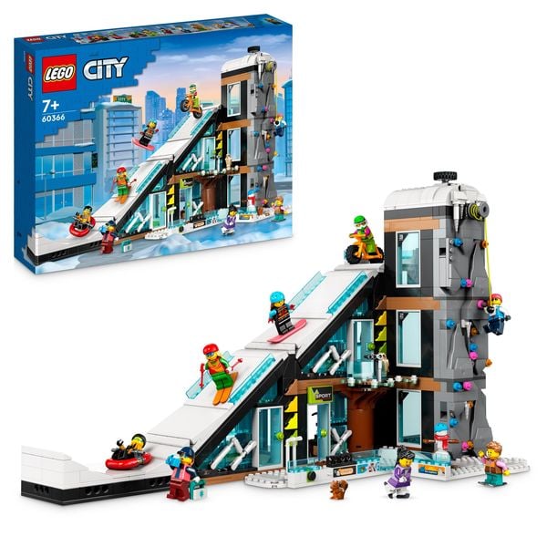 LEGO City 60366 Wintersportpark Set, Sportspielzeug, Bauen mit Modulen