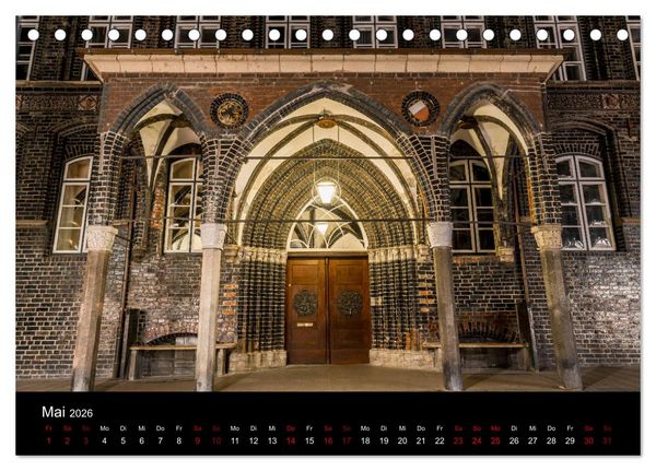 Produktbild: Eine Nacht in L&uuml;beck (Tischkalender 2026 DIN A5 quer), CALVENDO Monatskalender