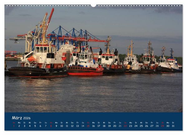 Produktbild: Schlepper im Hamburger Hafen (Wandkalender 2026 DIN A2 quer), CALVENDO Monatskalender
