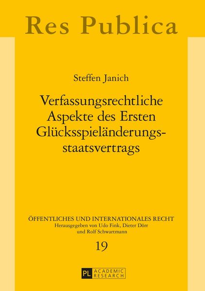Produktbild: Verfassungsrechtliche Aspekte des Ersten Gl&uuml;cksspiel&auml;nderungsstaatsvertrags