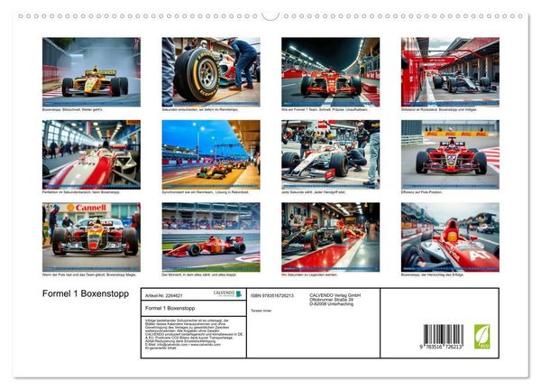Produktbild: Formel 1 Boxenstopp (hochwertiger Premium Wandkalender 2026 DIN A2 quer), Kunstdruck in Hochglanz