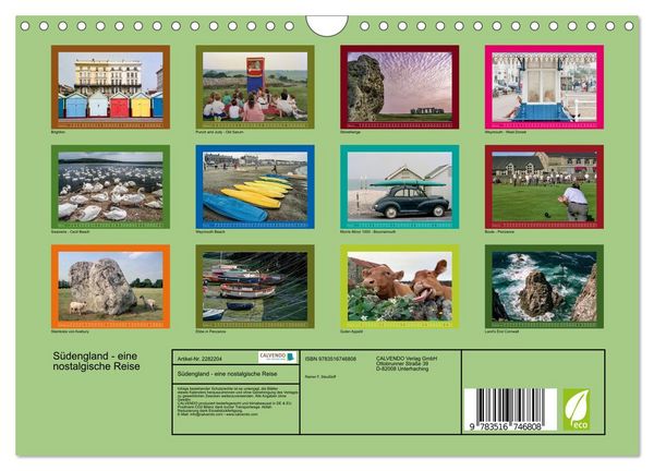Produktbild: S&uuml;dengland - eine nostalgische Reise (Wandkalender 2026 DIN A4 quer), CALVENDO Monatskalender