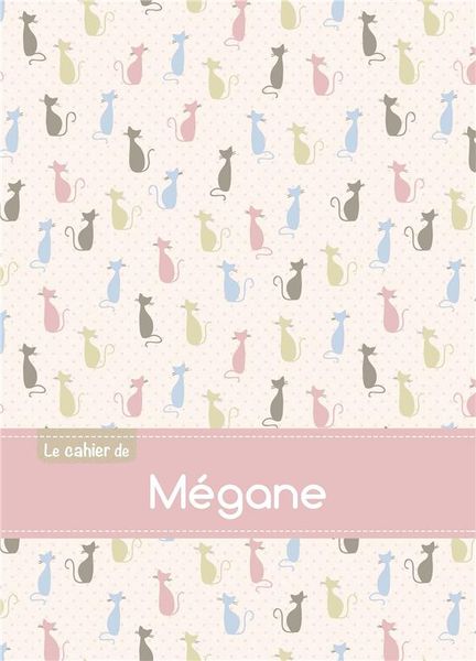 Produktbild: Cahier megane blanc,96p,a5 chats