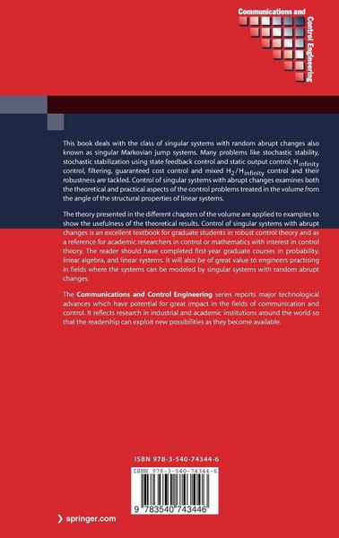 Produktbild: Control of Singular Systems with Random Abrupt Changes