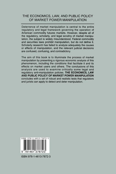 Produktbild: The Economics, Law, and Public Policy of Market Power Manipulation