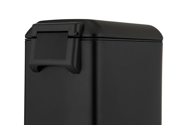 Produktbild: Treteimer Mod. Design 12 L, Easy-Close, Schwarz, mit herausnehmbarem Einsatz