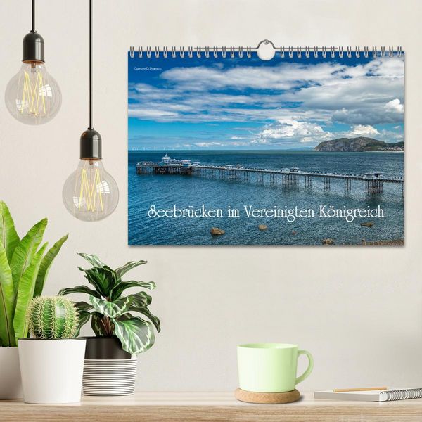 Produktbild: Seebr&uuml;cken im Vereinigten K&ouml;nigreich (Wandkalender 2026 DIN A4 quer), CALVENDO Monatskalender