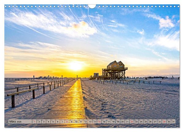 Produktbild: St. Peter Ording - Atemberaubende Momente (Wandkalender 2026 DIN A3 quer), CALVENDO Monatskalender