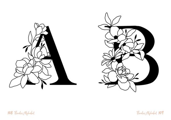 Produktbild: Floral Line Art