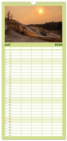 Produktbild: Familienplaner 2026 - Westw&auml;rts - &Uuml;ber die Rocky Mountains zum Pazifik mit 5 Spalten (Wandkalender, 21 x 45 cm) CALVENDO
