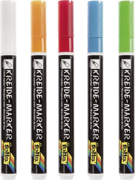 Folia Kreidemarker FRESH COLOURS 5er Set