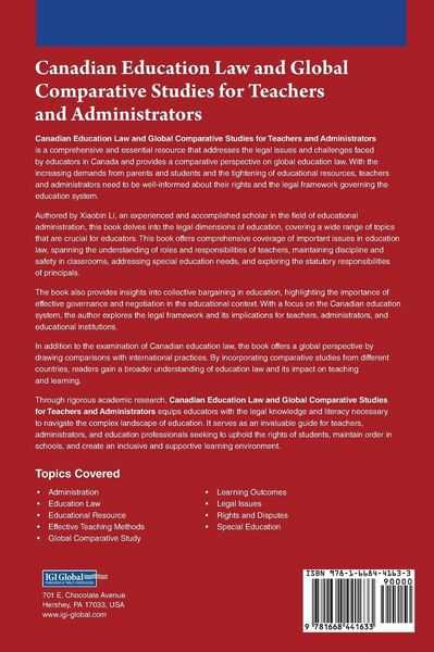 Produktbild: Canadian Education Law and Global Comparative Studies for Teachers and Administrators