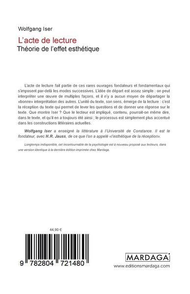 Produktbild: L'acte de lecture