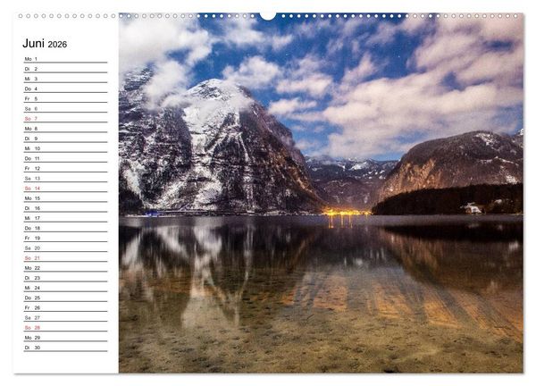 Produktbild: &Ouml;sterreich. Gr&uuml;&szlig;e vom Land der Berge und Seen (hochwertiger Premium Wandkalender 2026 DIN A2 quer), Kunstdruck in Hochglanz