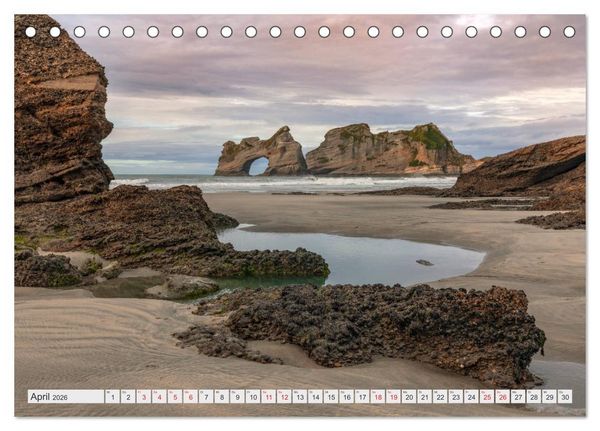 Produktbild: Neuseeland S&uuml;dinsel - Spektakul&auml;re Naturlandschaften im Kiwiland (Tischkalender 2026 DIN A5 quer), CALVENDO Monatskalender