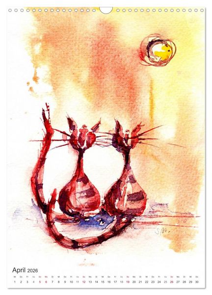 Produktbild: CATS - silent moments, besinnliche Momente (Wandkalender 2026 DIN A3 hoch), CALVENDO Monatskalender