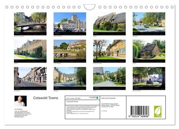 Produktbild: Cotswold Towns (Wall Calendar 2026 DIN A4 landscape), CALVENDO 12 Month Wall Calendar