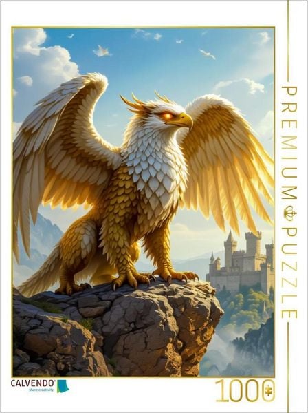 Produktbild: CALVENDO Puzzle Greif, ein Mischwesen aus Adler und L&ouml;we | 1000 Teile Lege-Gr&ouml;&szlig;e 64x48cm Foto-Puzzle f&uuml;r gl&uuml;ckliche Stunden