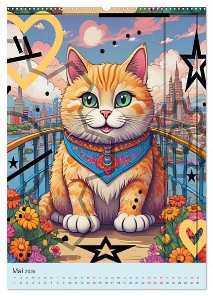 Produktbild: Coole Tiere der Pop Art (Wandkalender 2026 DIN A2 hoch), CALVENDO Monatskalender