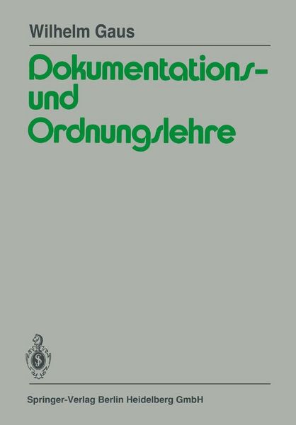 Produktbild: Dokumentations- und Ordnungslehre