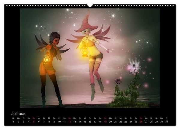 Produktbild: Elfenlichter (Wandkalender 2026 DIN A2 quer), CALVENDO Monatskalender