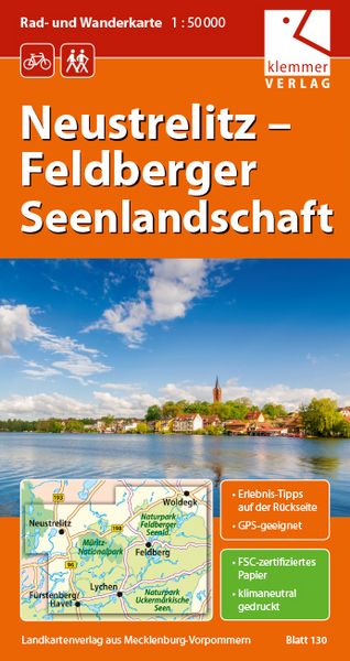 Produktbild: Rad- und Wanderkarte Neustrelitz - Feldberger Seenlandschaft