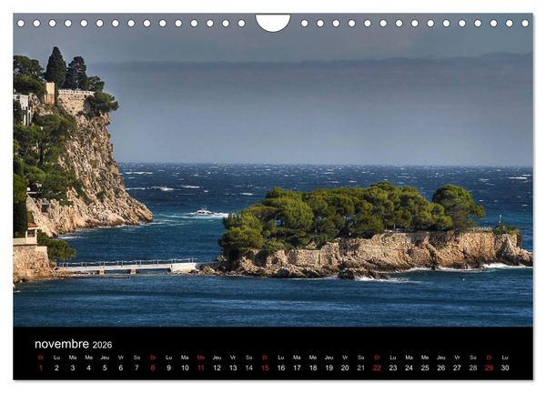 Produktbild: C&ocirc;te d'Azur entre Mer et Montagne (Calendrier mural 2026 DIN A4 vertical), CALVENDO calendrier mensuel