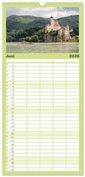 Produktbild: Familienplaner 2026 - Zauberhafte Wachau mit 5 Spalten (Wandkalender, 21 x 45 cm) CALVENDO