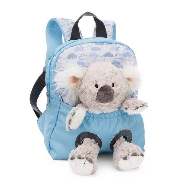 NICI - Travel Friends - Rucksack mit Plüschtier 21x26cm Koala 25cm hellblau