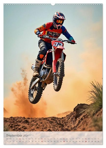 Produktbild: Born to Jump - Extreme motocross with adrenaline and dust (Wall Calendar 2027 DIN A2 portrait), CALVENDO 12 Month Wall Calendar