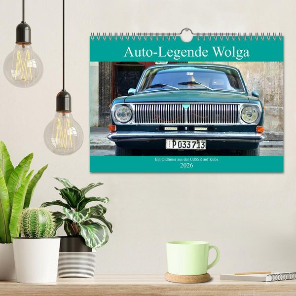 Produktbild: Auto-Legende Wolga - Ein Oldtimer aus der UdSSR auf Kuba (Wandkalender 2026 DIN A4 quer), CALVENDO Monatskalender