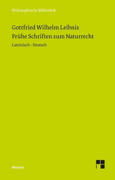 Produktbild: Fr&uuml;he Schriften zum Naturrecht
