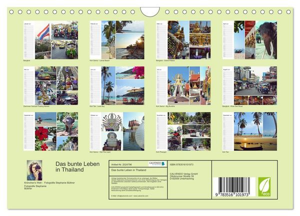 Produktbild: Das bunte Leben in Thailand (Wandkalender 2026 DIN A4 quer), CALVENDO Monatskalender