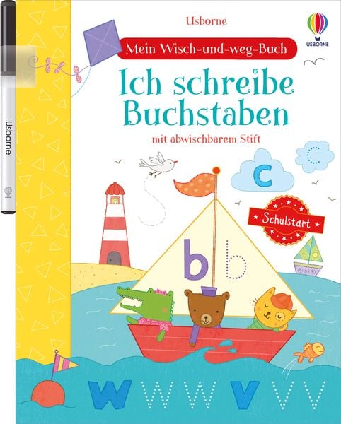 Mein Wisch-und-weg-Buch Schulstart: Ich schreibe Buchstaben, Taschenbuch von Hannah Watson, Usborne, 978-1-78232-707-3