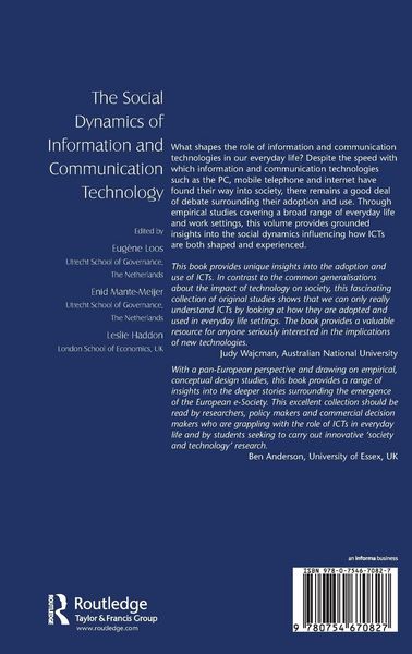 Produktbild: The Social Dynamics of Information and Communication Technology