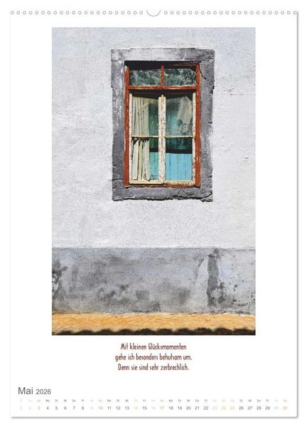Produktbild: Alte T&uuml;ren und Fenster mit Sinnspr&uuml;chen (Wandkalender 2026 DIN A2 hoch), CALVENDO Monatskalender